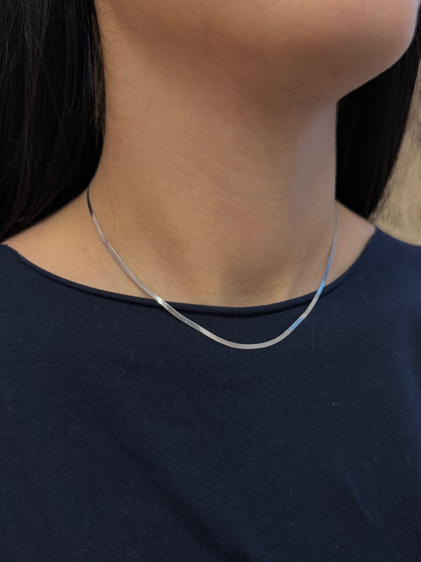 Collana Snake Piatta Micro