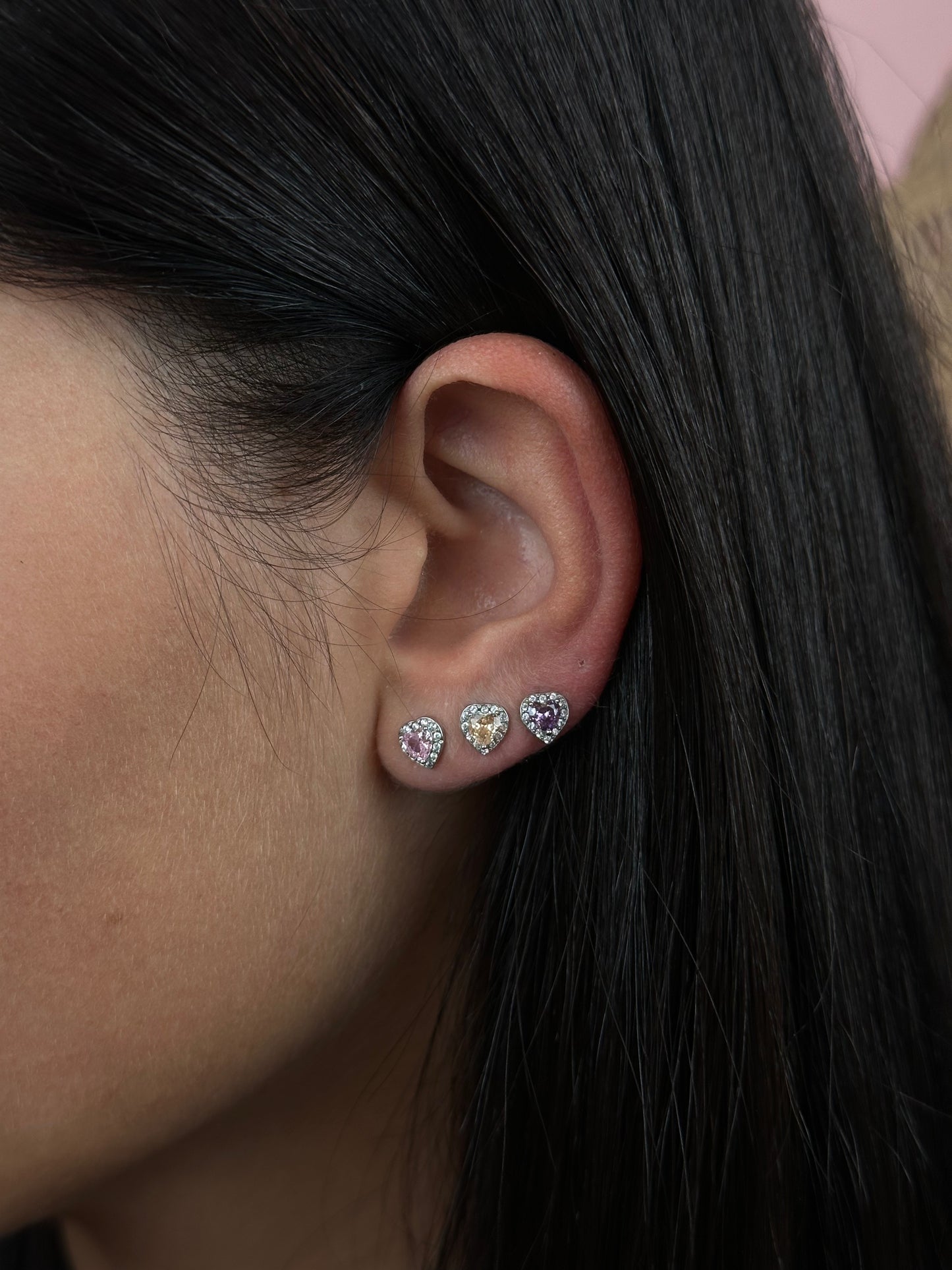 Orecchino Singolo Cuoricino Color