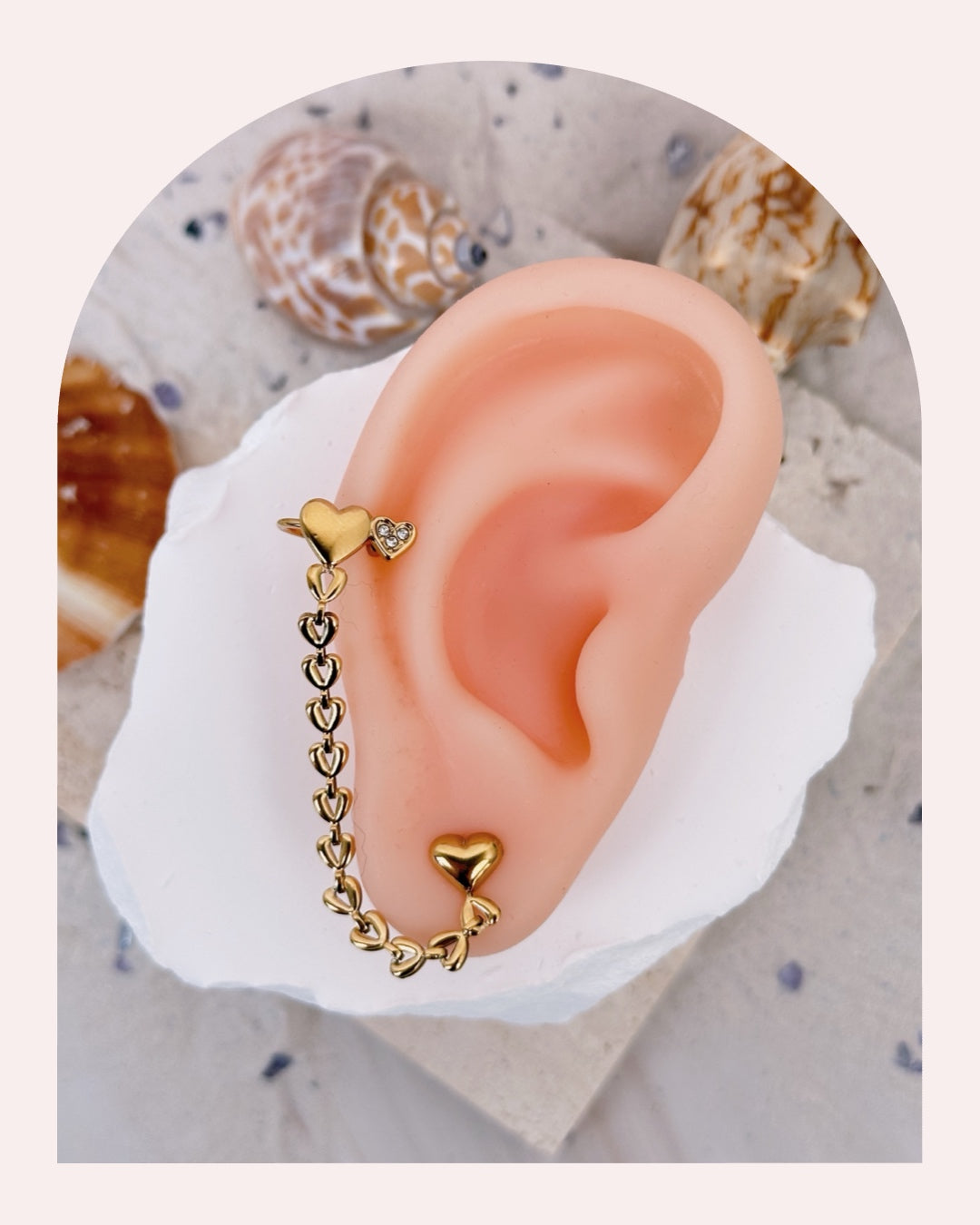 Earcuff Cuori Chain