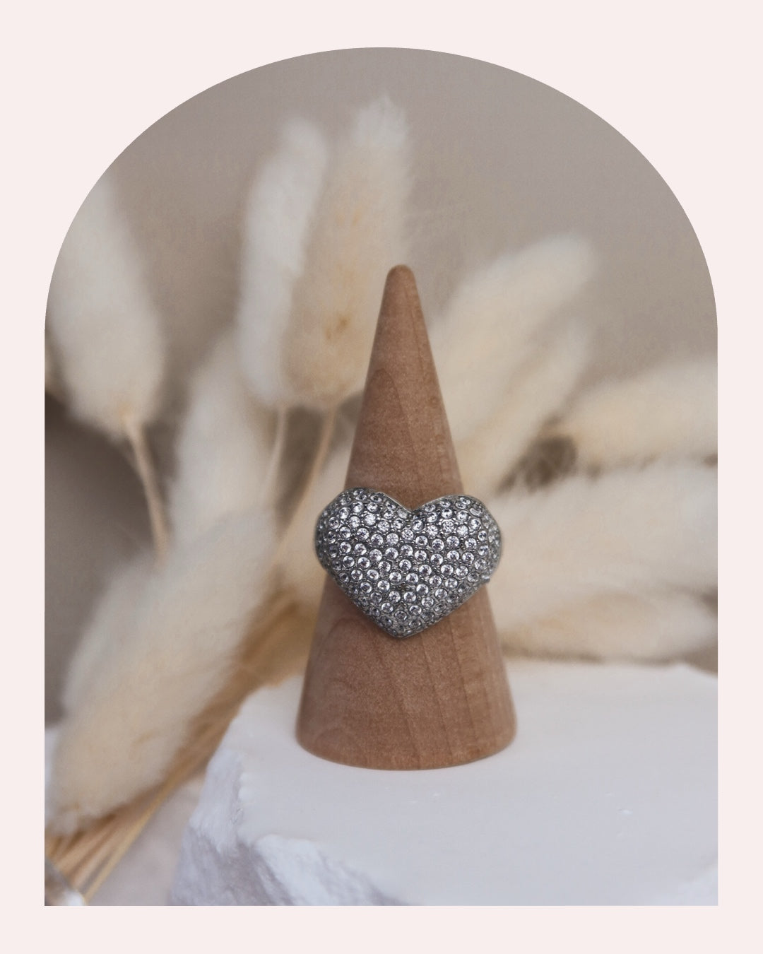 Anello Glitter Heart