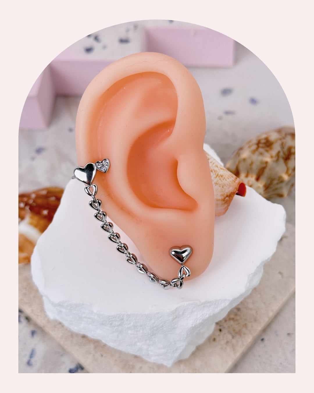 Earcuff Cuori Chain