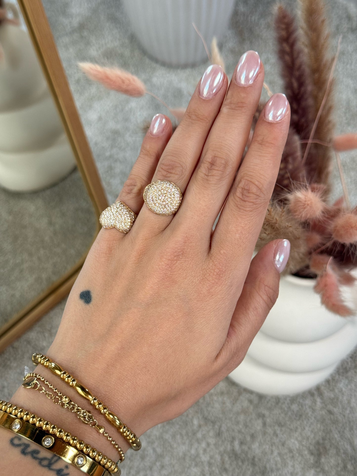 Anello Glitter Heart