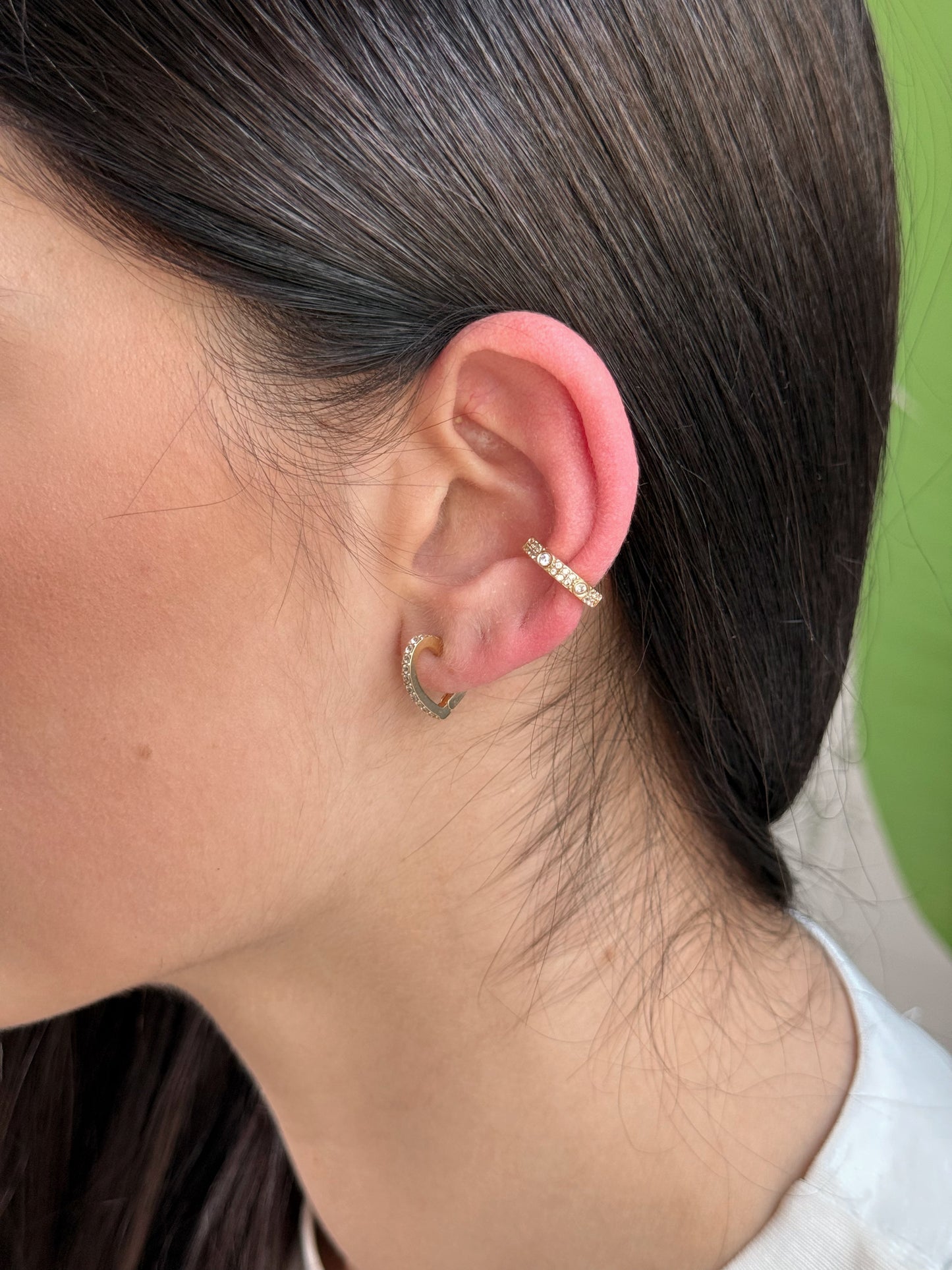 Orecchino Singolo Cuore Glitter