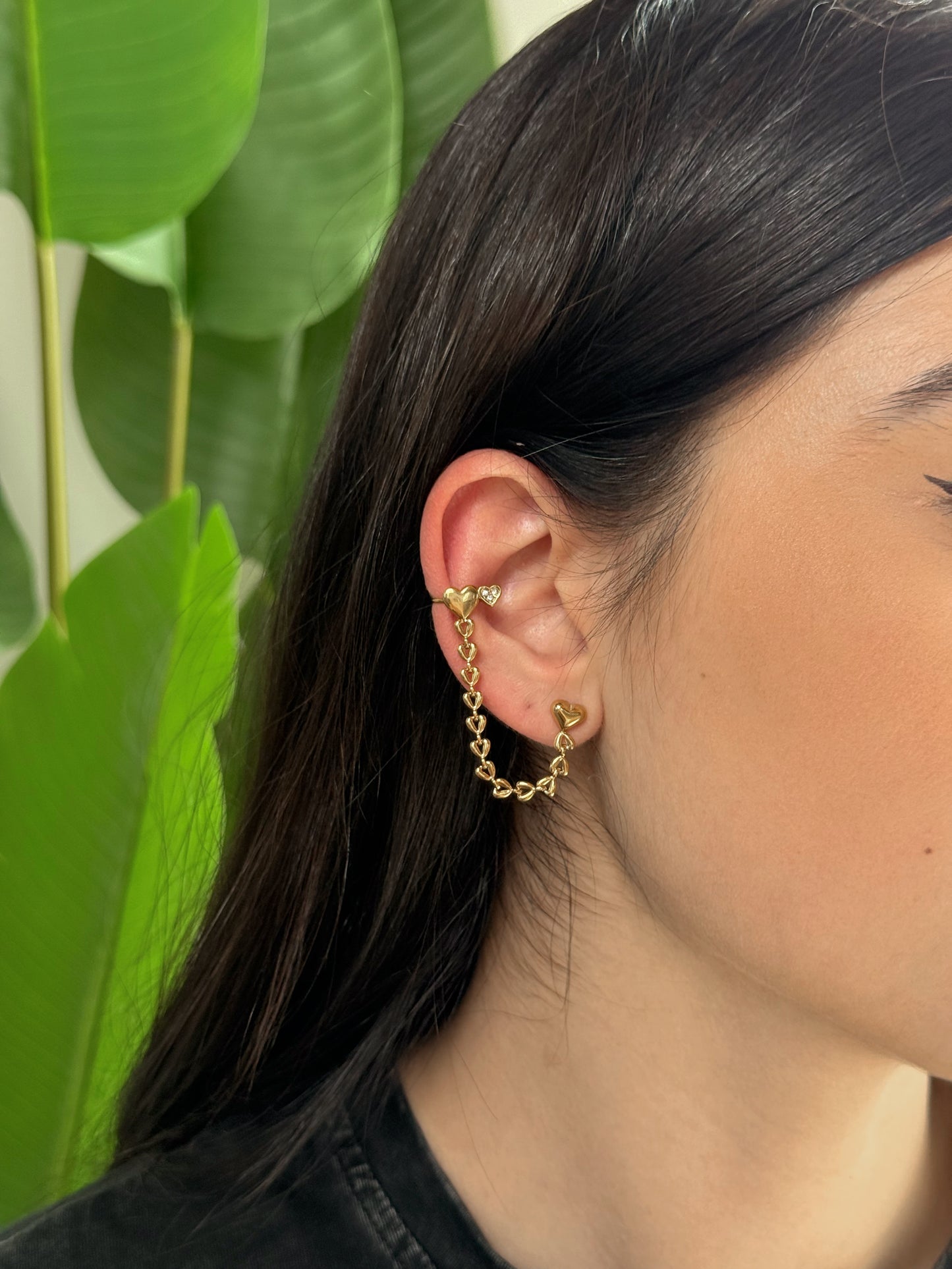 Earcuff Cuori Chain