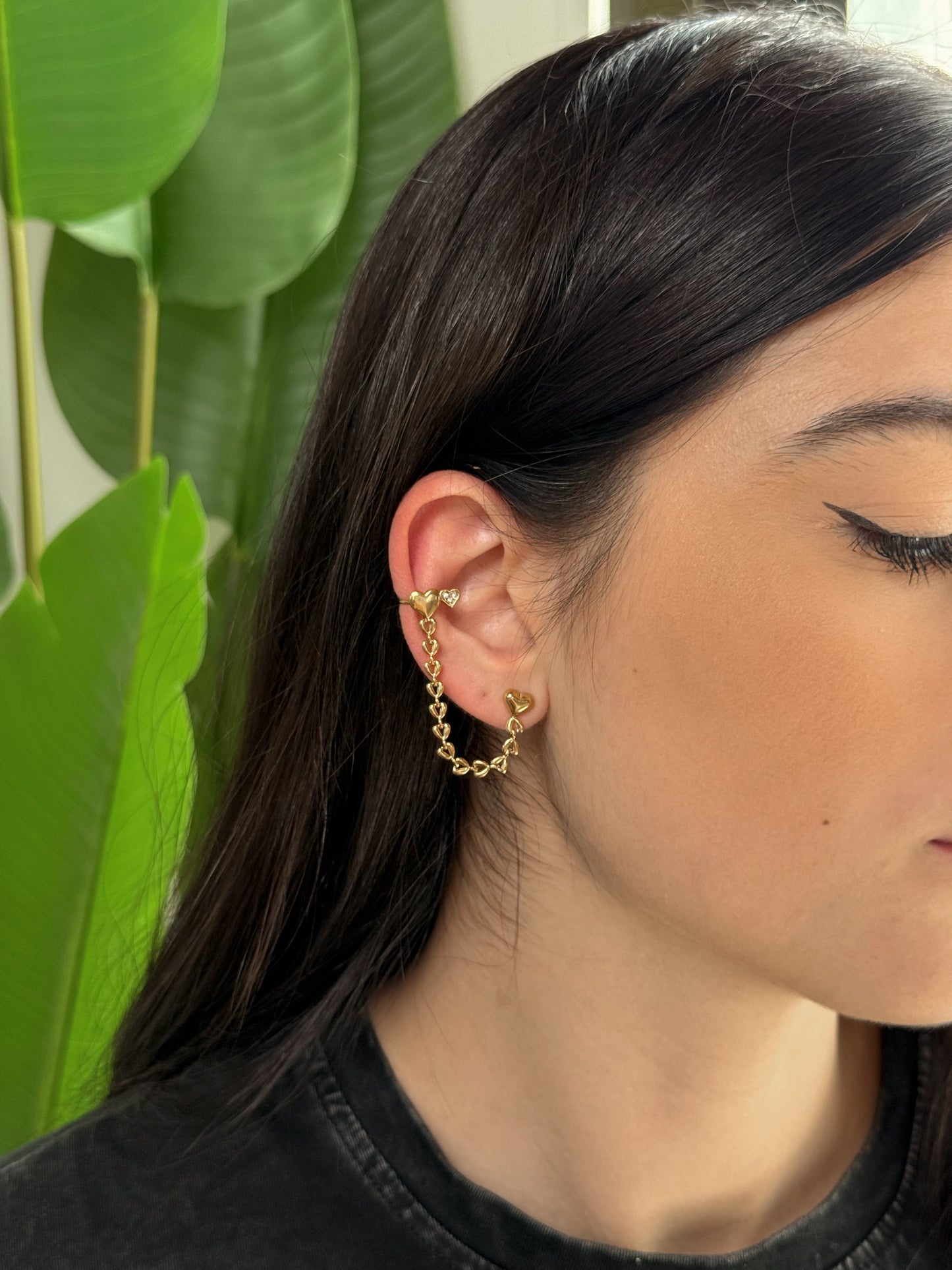 Earcuff Cuori Chain