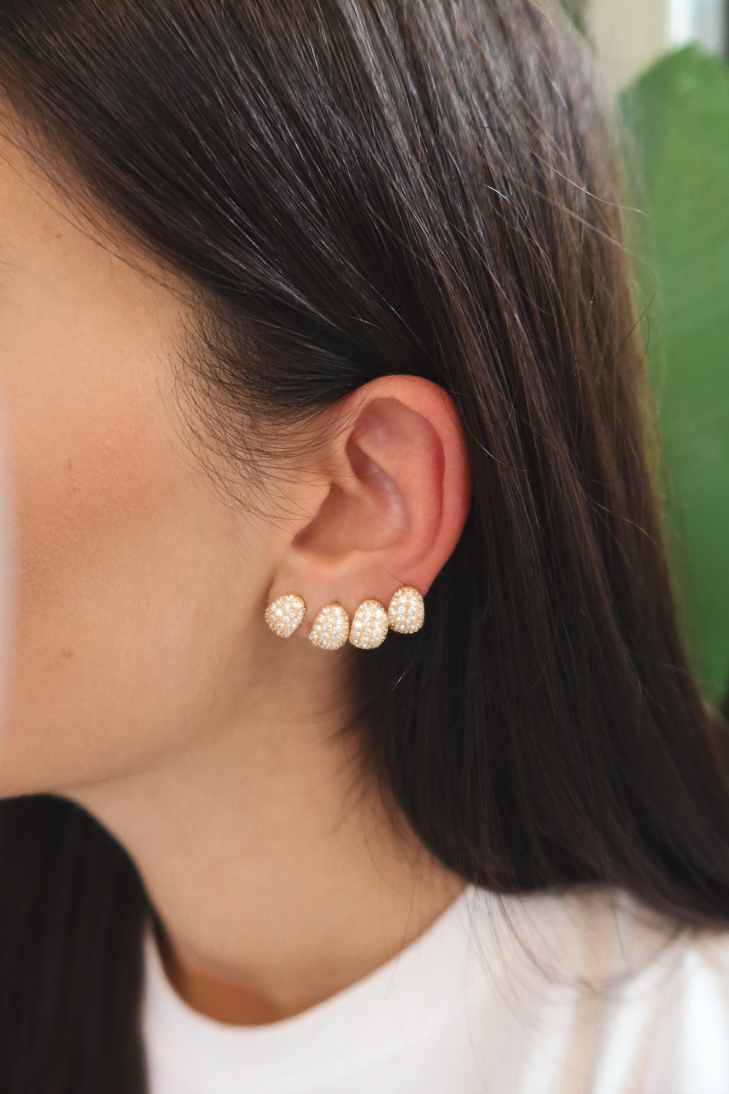 Orecchino Singolo Glassy Oval