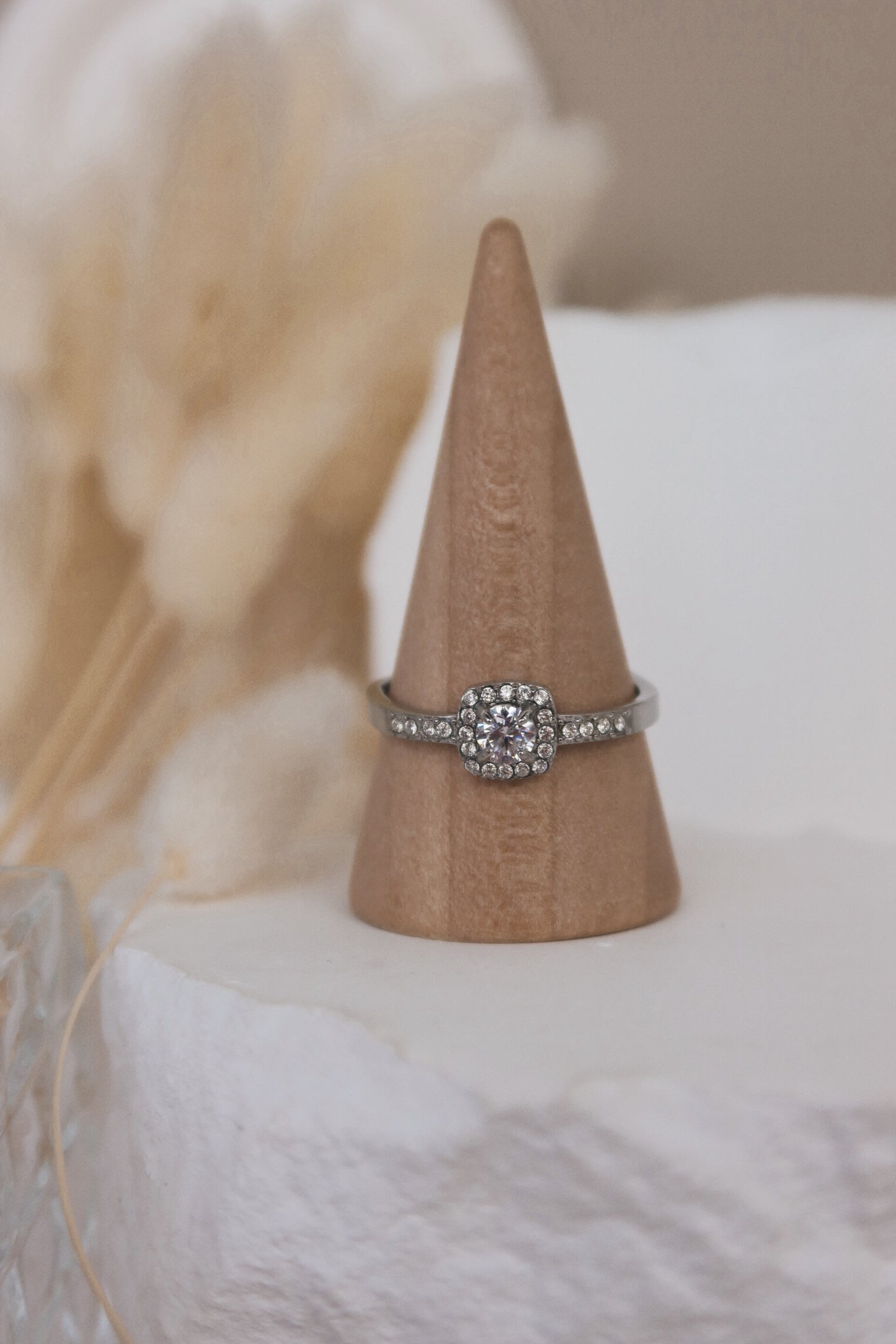 Anello Solitario Square