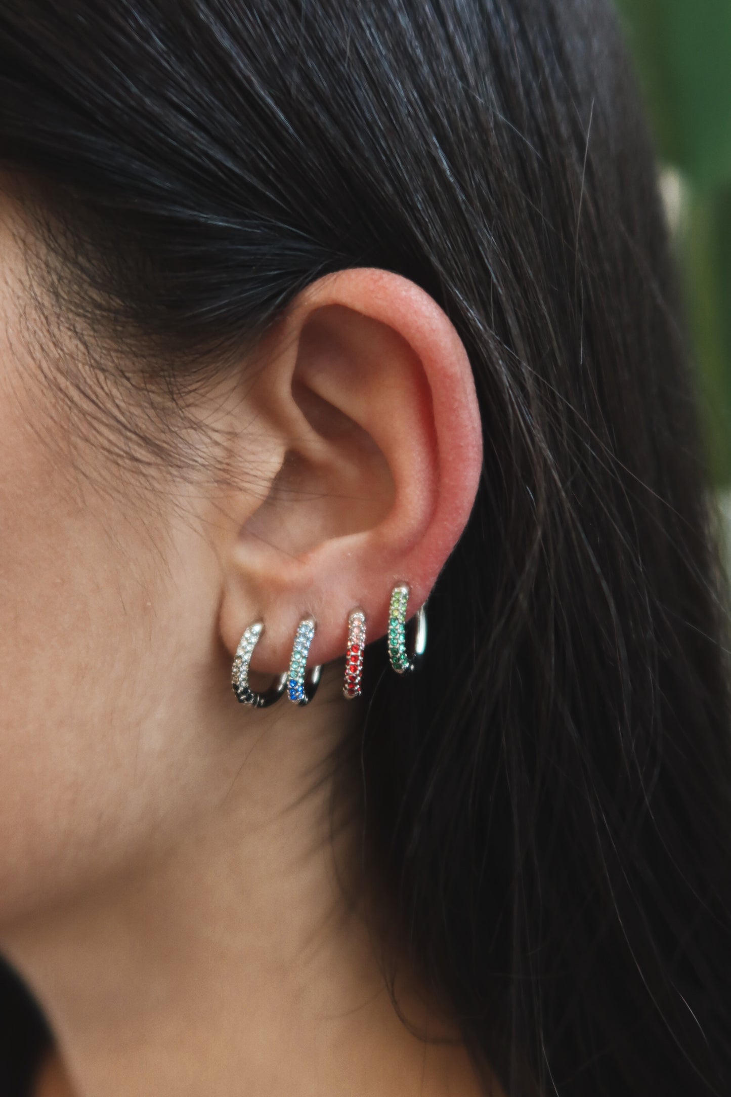 Orecchino Singolo Cerchietto Color