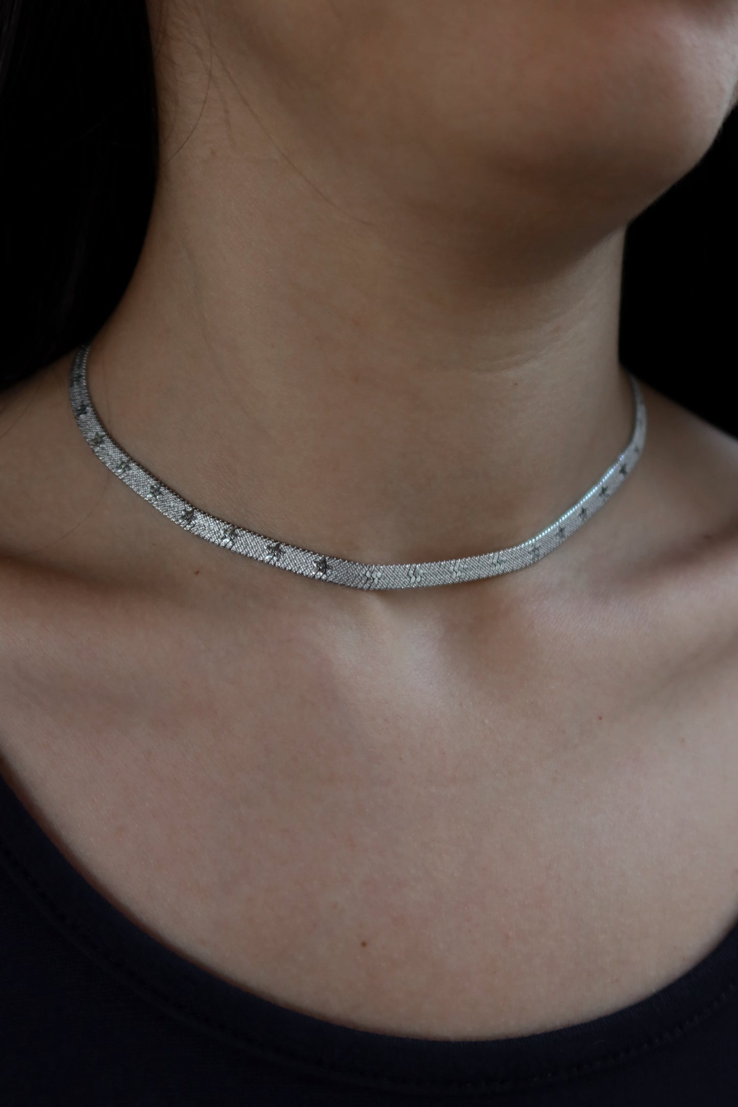 Collana Snake Piatta Stelle