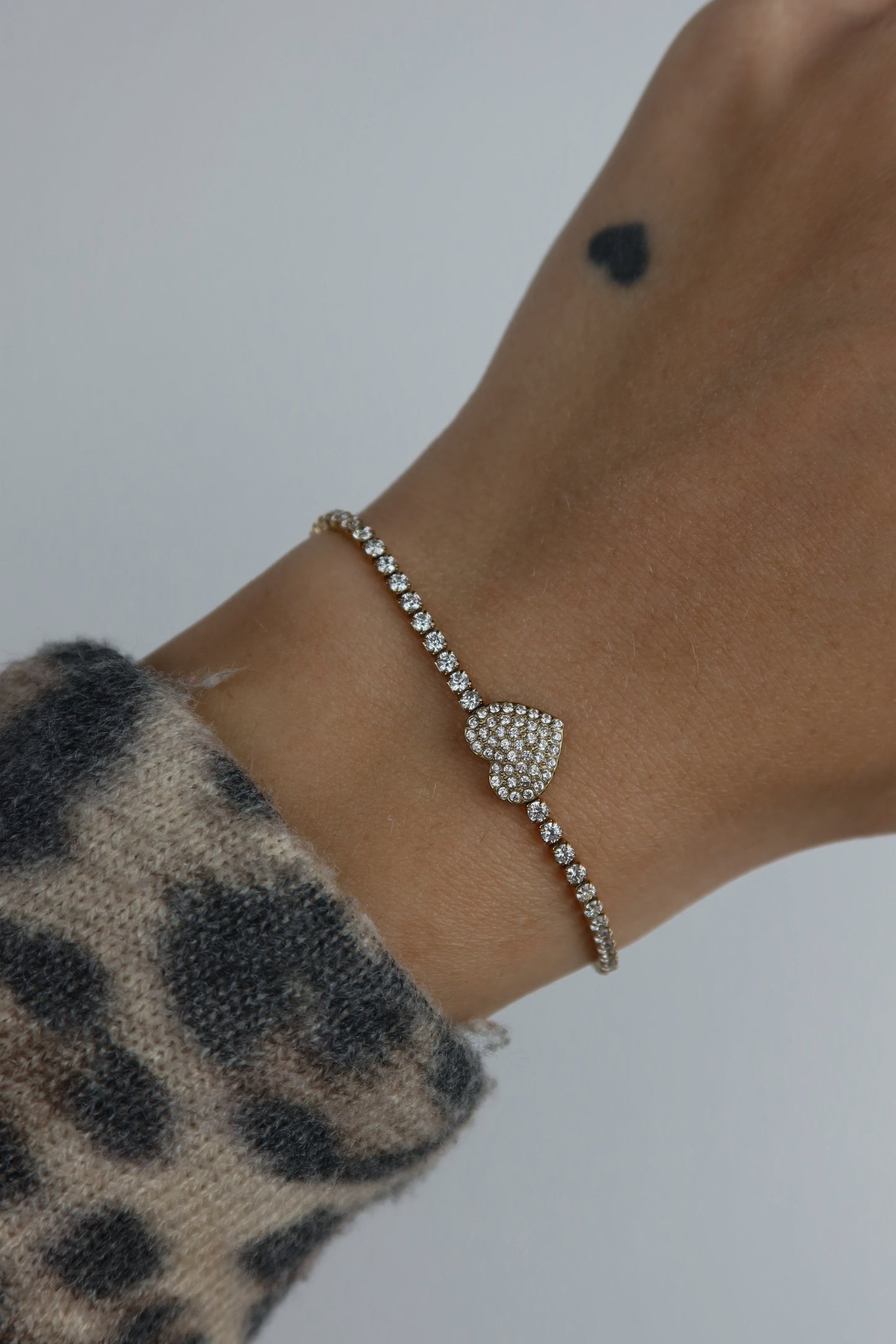 Bracciale Tennis Cuore con Cursore