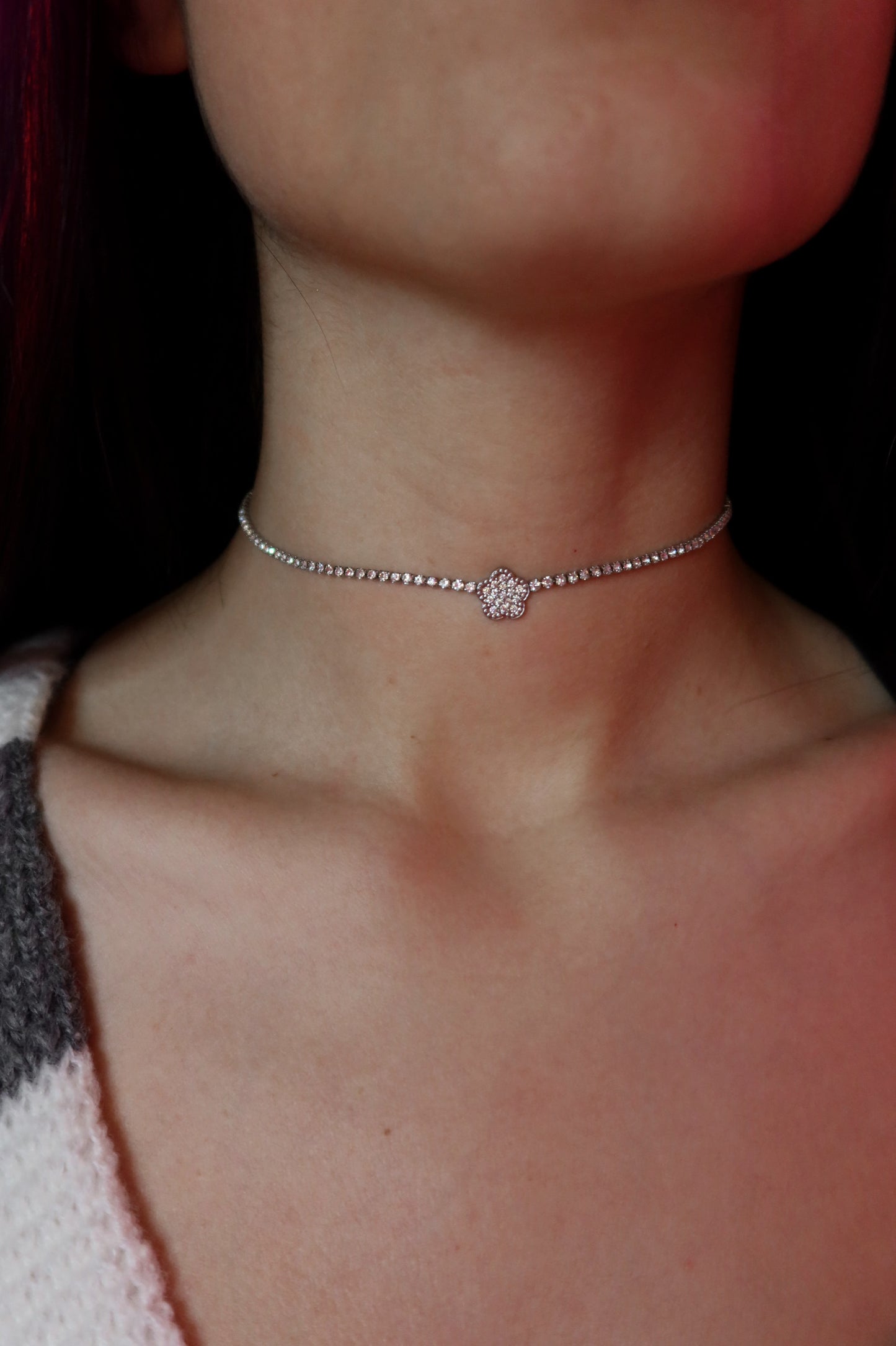 Collana Tennis Flower