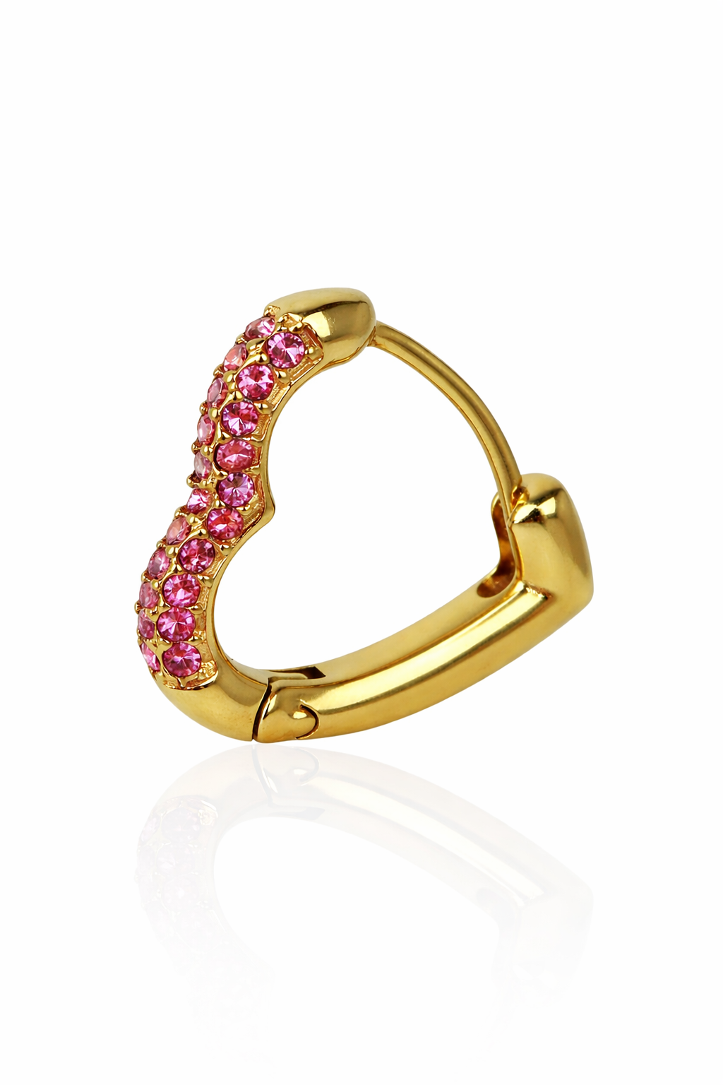 Orecchino Singolo Open Heart Color