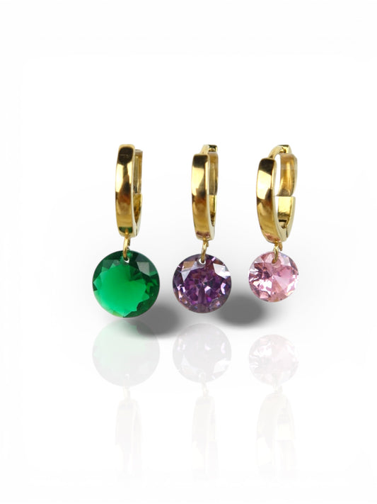 Orecchino Singolo Zircone Color