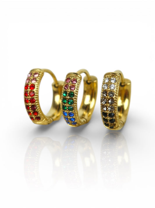 Orecchino Singolo Zirconi Color