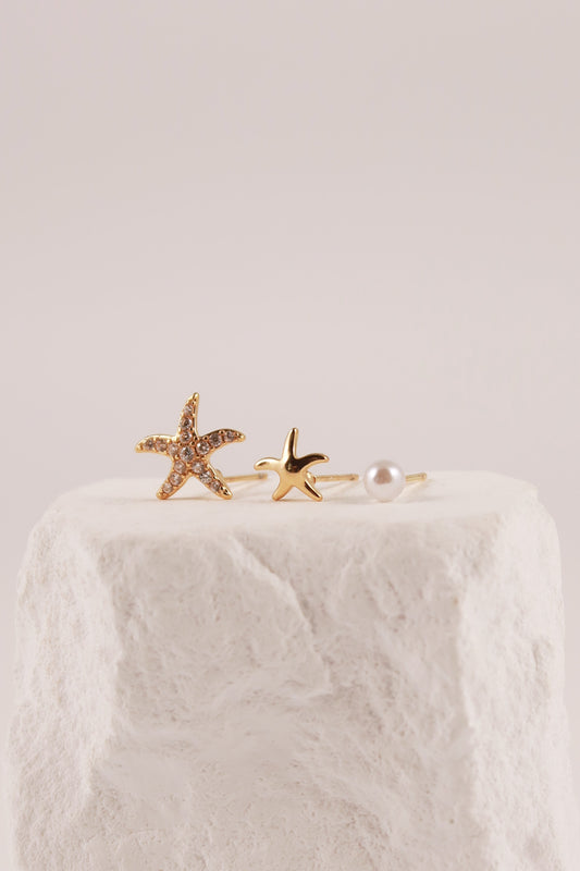 Set 3 Orecchini Starfish