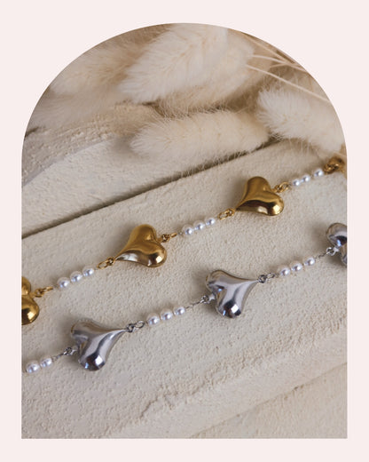 Bracciale Cuoriciotti e Perle