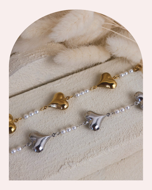 Bracciale Cuoriciotti e Perle