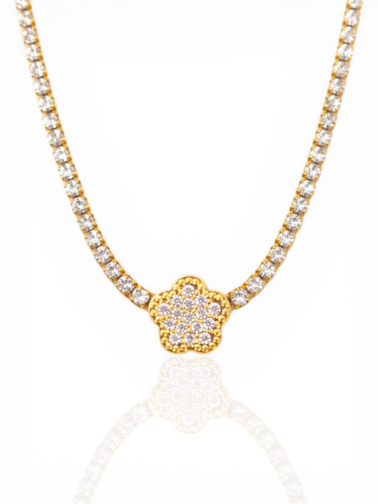 Collana Tennis Flower