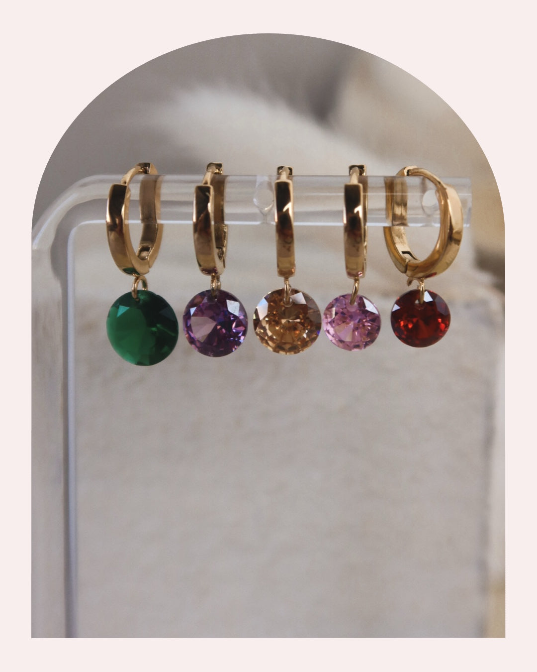 Orecchino Singolo Diamante Colorato