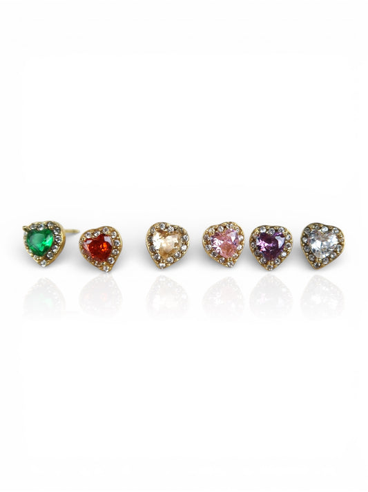 Orecchino Singolo Cuoricino Color