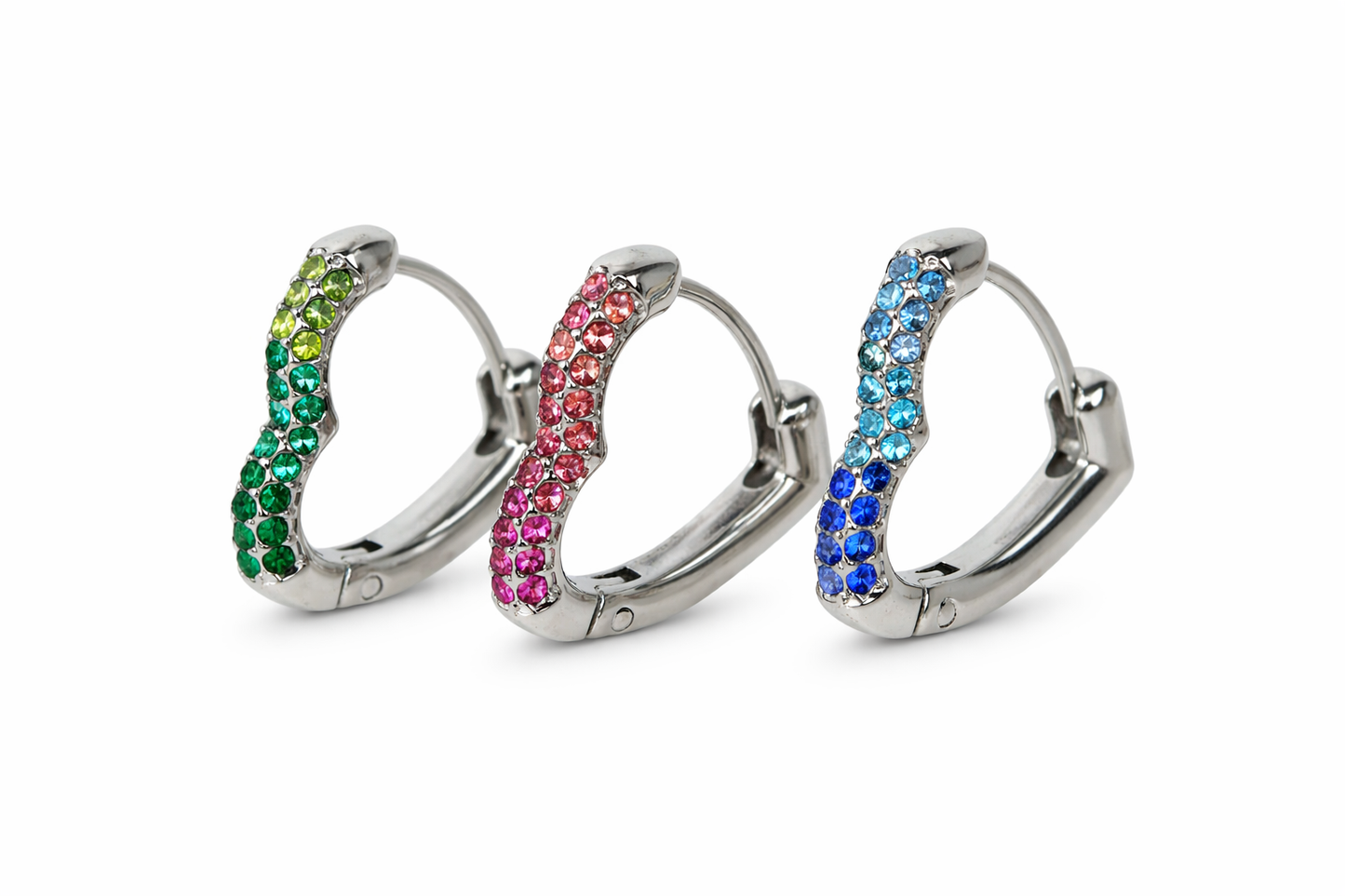 Orecchino Singolo Open Heart Color
