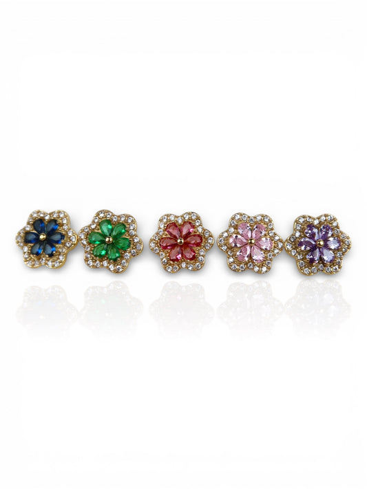 Orecchino Singolo Fiore Color