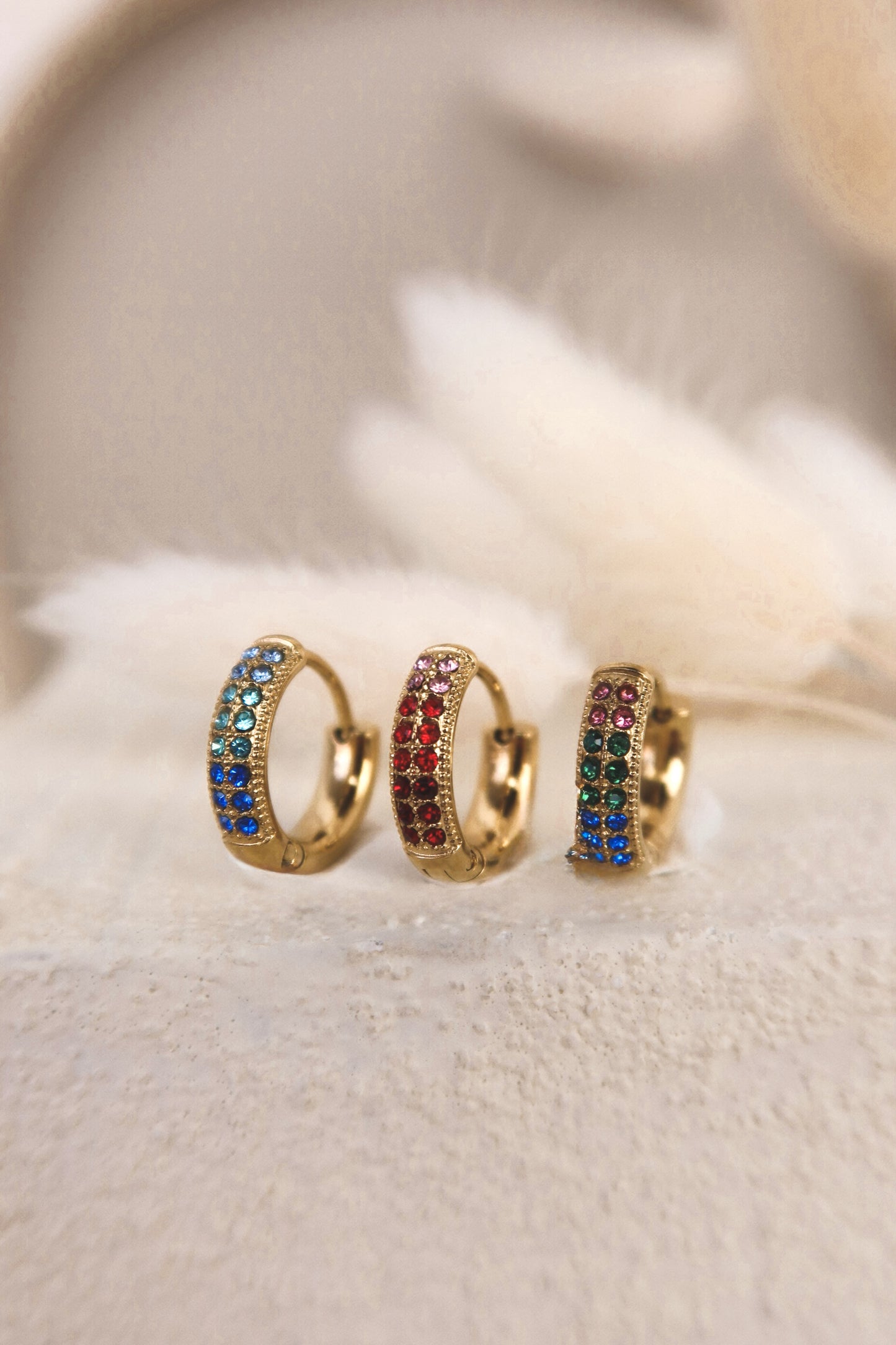 Orecchino Singolo Zirconi Color