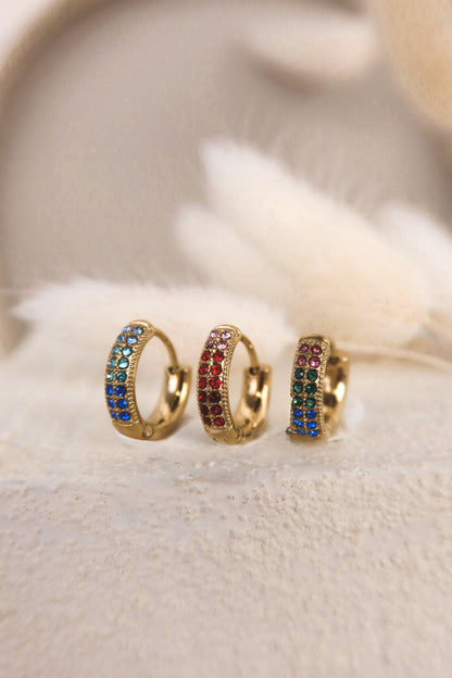 Orecchino Singolo Zirconi Color