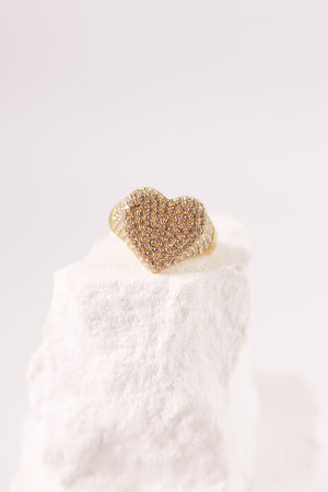 Anello Cuore Pavè