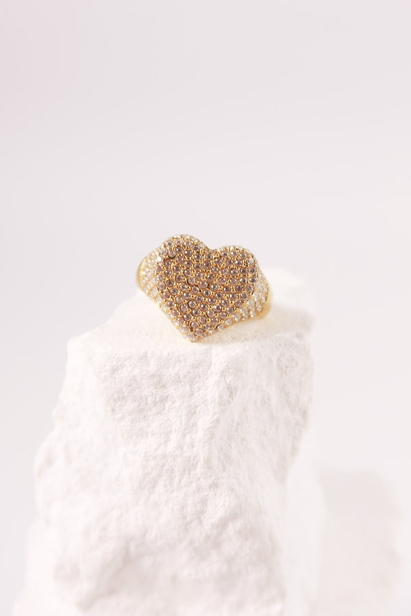 Anello Cuore Pavè