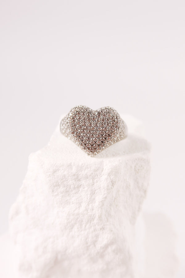 Anello Cuore Pavè