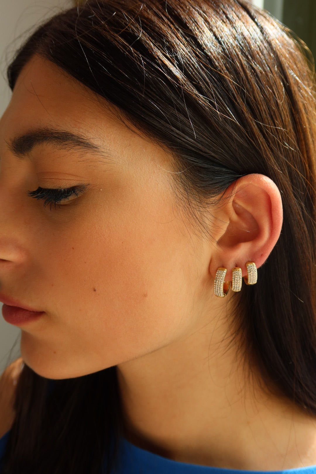 Orecchino Singolo Strass