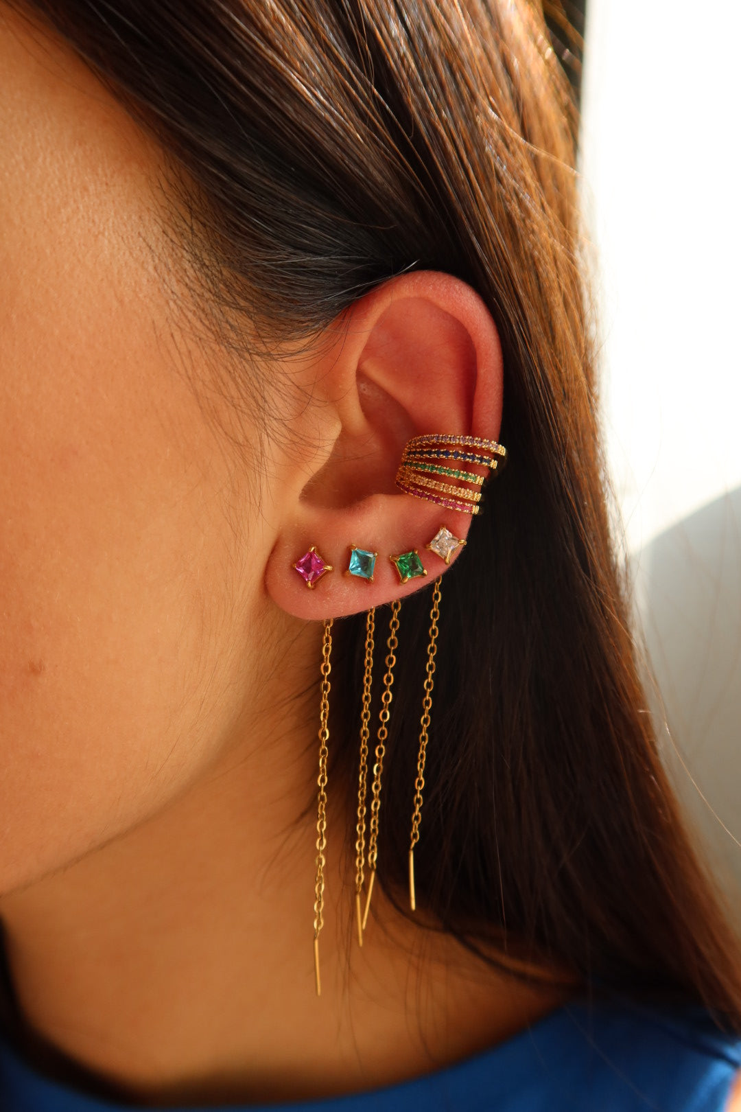 Earcuff Sparkling Rainbow