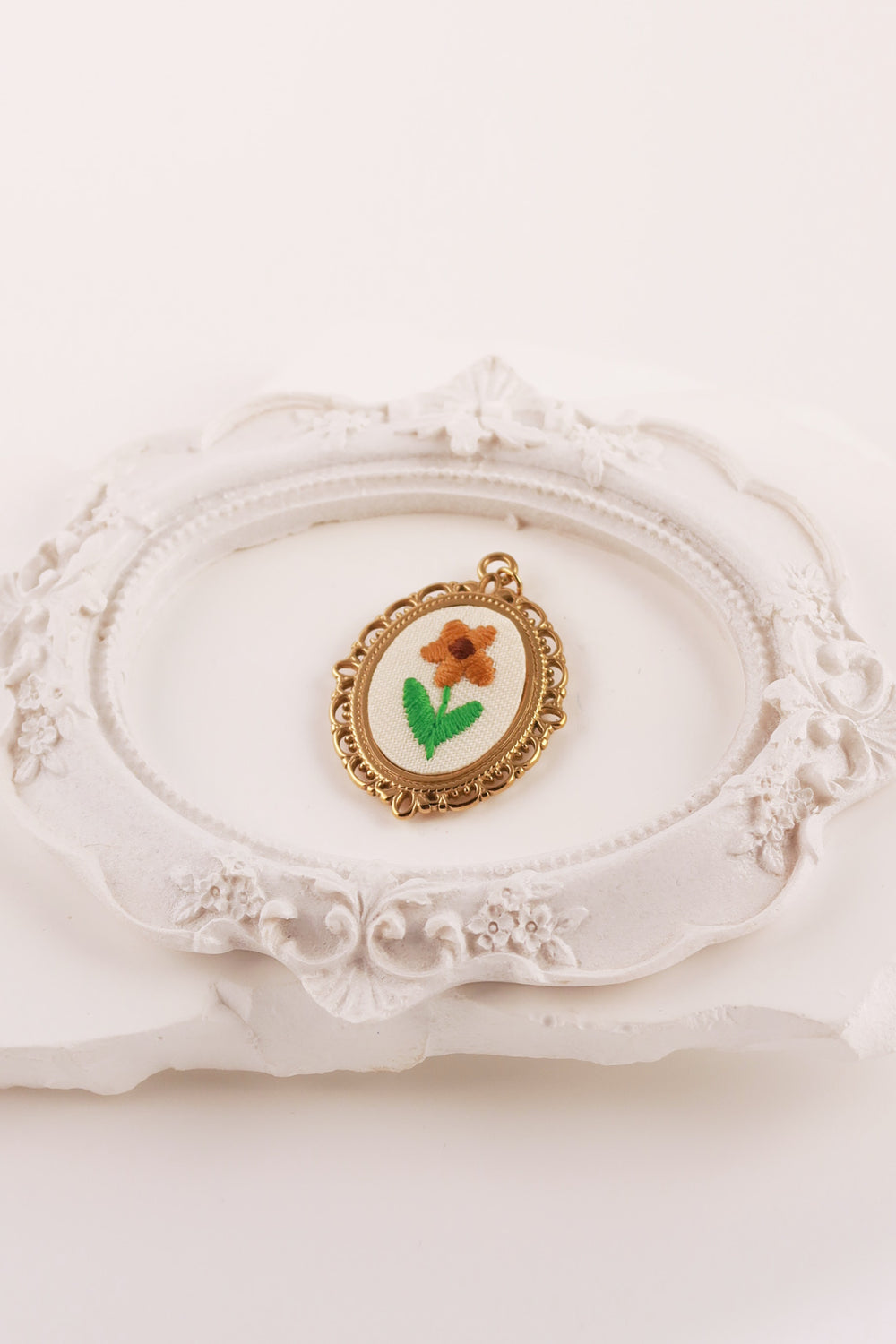 Charm Ricamato Girasole