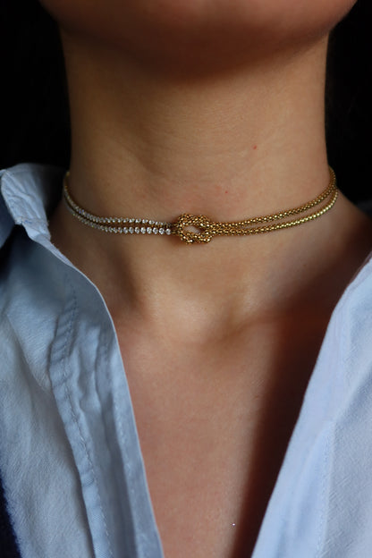 Collana Sparkling Knot