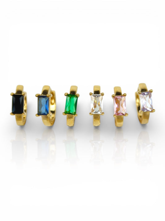 Orecchino Singolo Baguettina Color