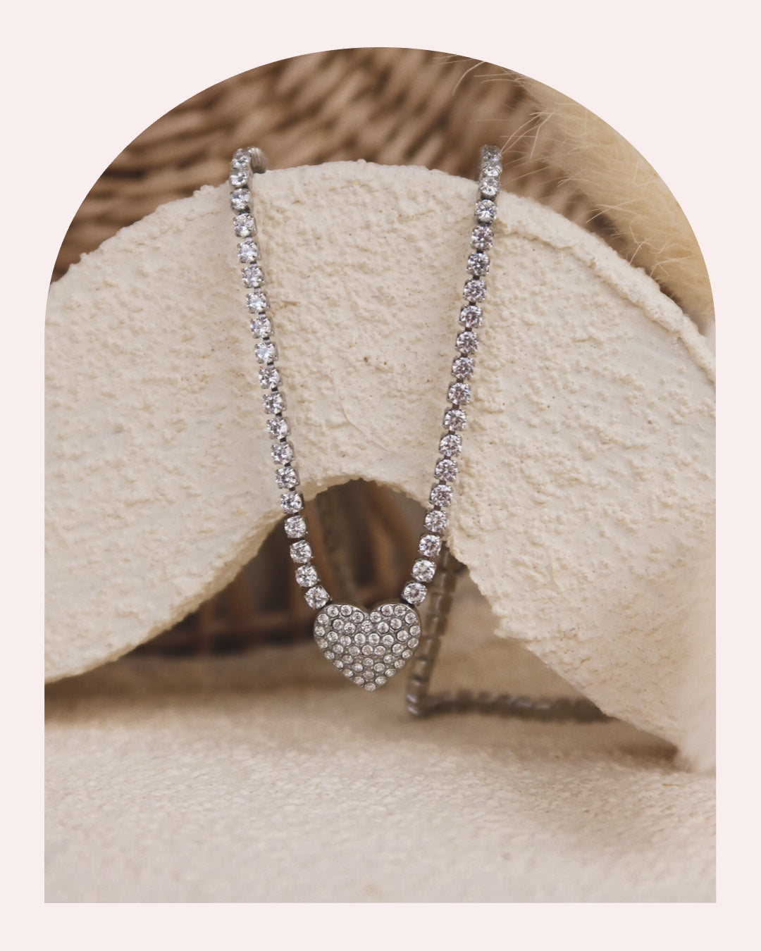 Collana Tennis Cuore con Cursore