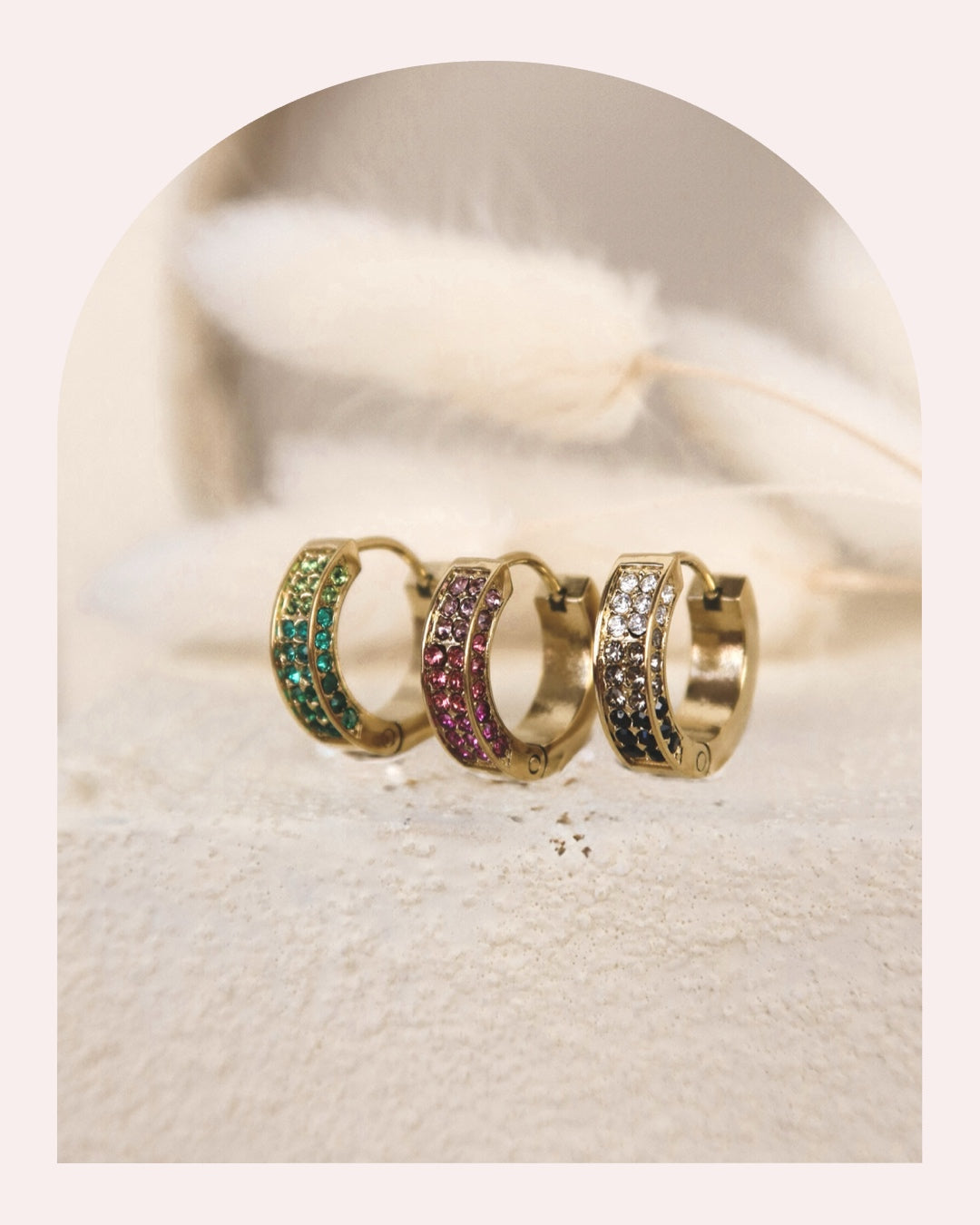 Orecchino Singolo Cerchio Square Color