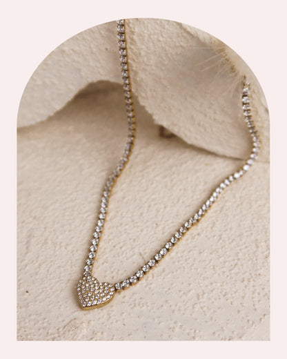 Collana Tennis Cuore con Cursore