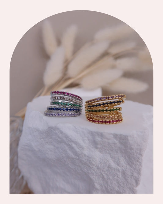 Earcuff Sparkling Rainbow