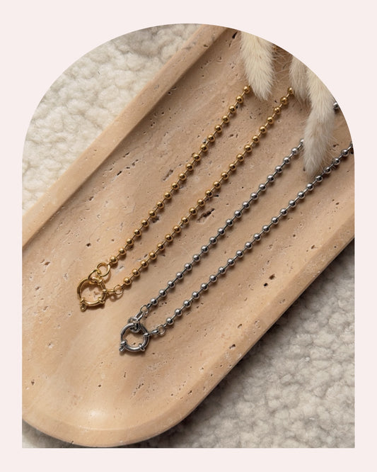 Collana Palline e Moschettone