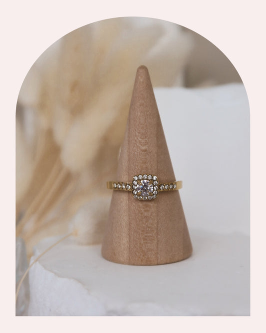 Anello Solitario Square