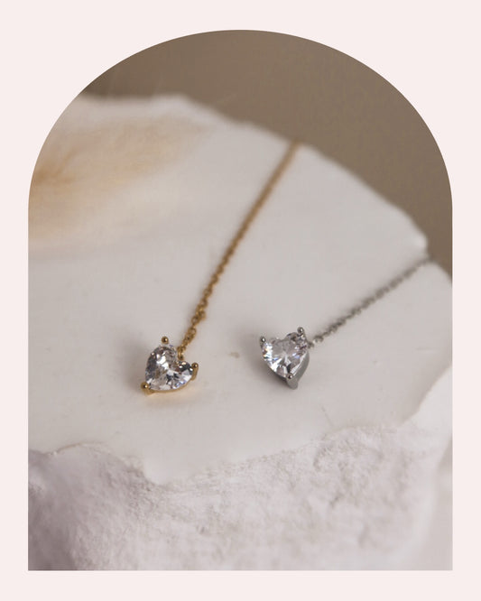 Saliscendi Singolo Cuore Zirconi