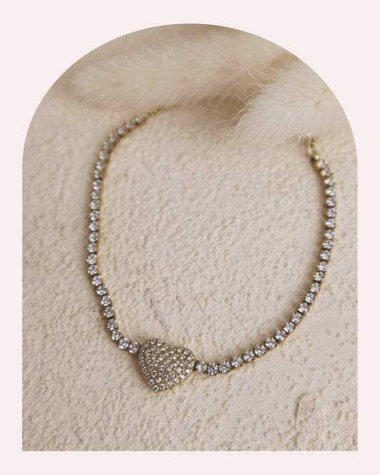 Bracciale Tennis Cuore con Cursore