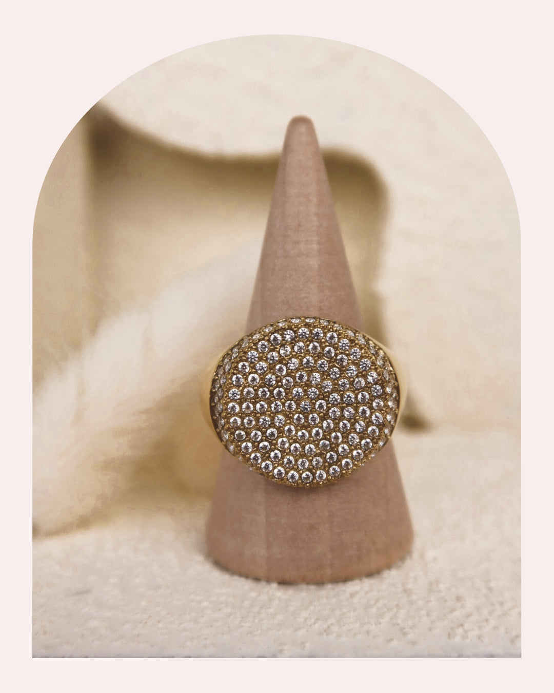 Anello Glitter Round