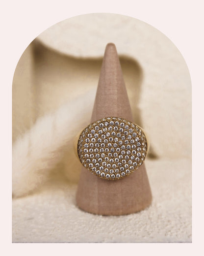 Anello Glitter Round
