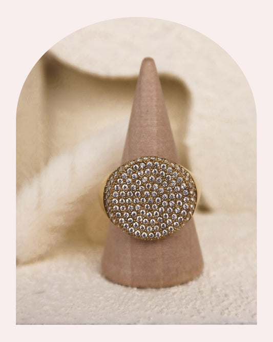 Anello Glitter Round