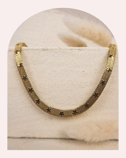Collana Snake Piatta Stelle