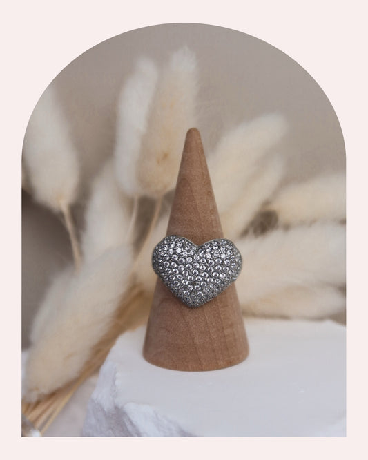Anello Glitter Heart