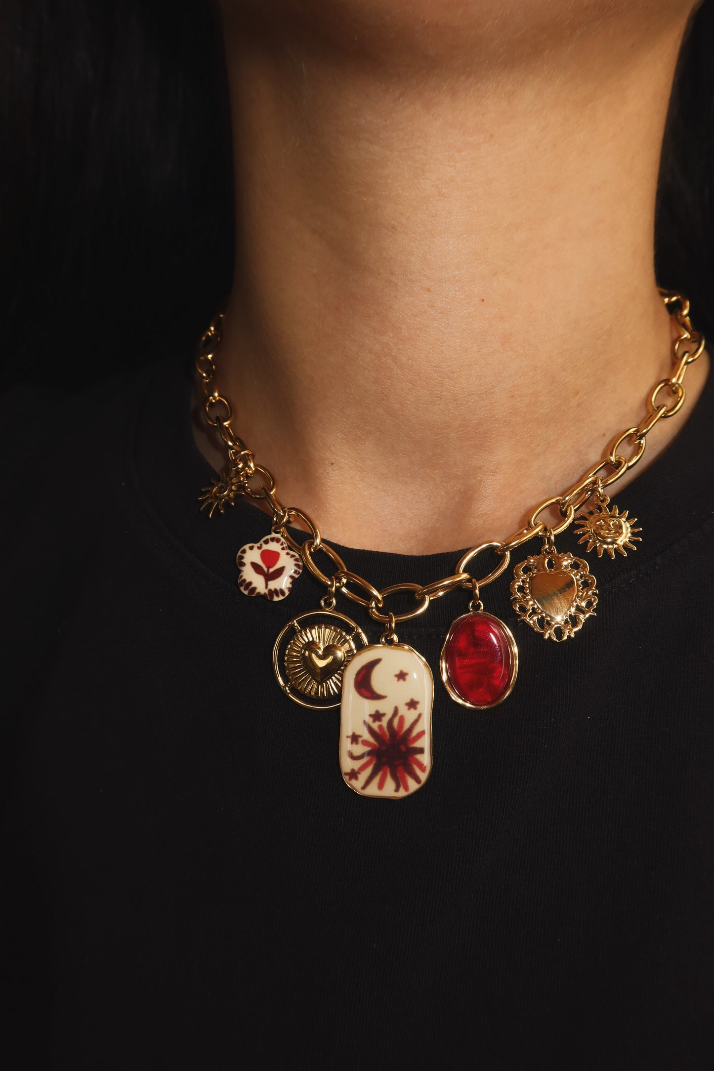 Collana Gipsy Bordeaux